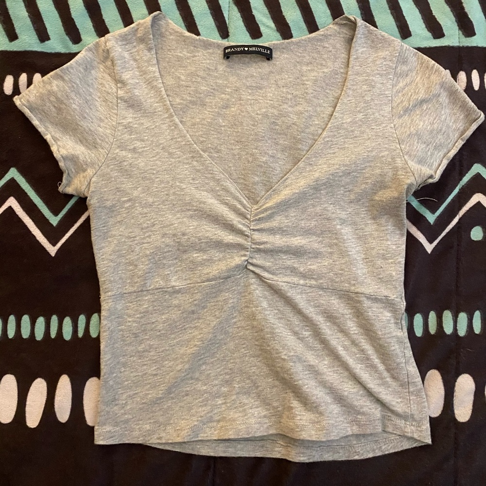 brandy melville gray gina top